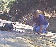 photo: Donna on roof